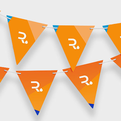 Stampa ghirlande triangolari personalizzate