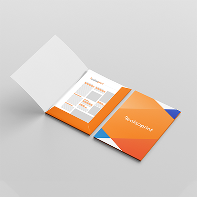 stampa cartellina con alette