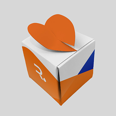 Stampa scatola con chiusura a cuore