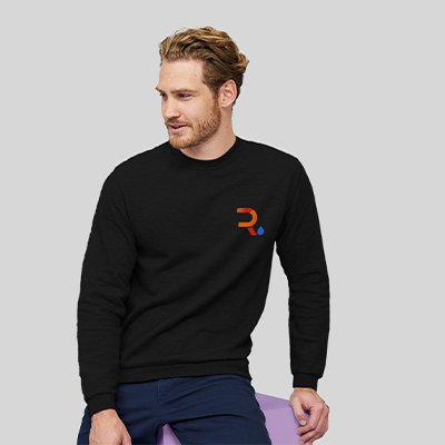 Felpa personalizzata uomo Wolf nero
