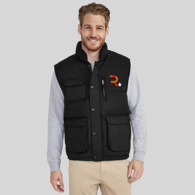 gilet imbottito personalizzato uomo Sharky nero
