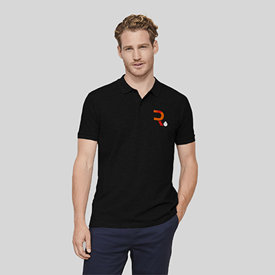 Polo personalizzata uomo Clean nero