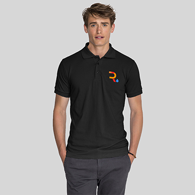 Polo personalizzata uomo Classy nero