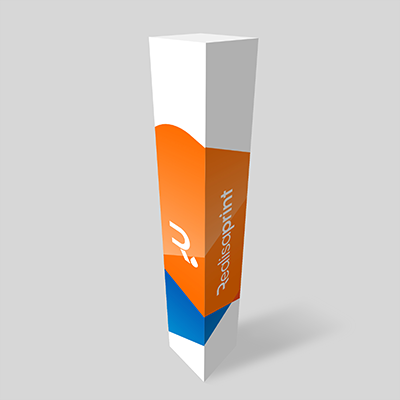 stampa totem in cartone quadrifacciale