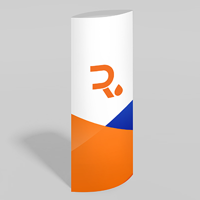 stampa totem in cartone ellittici